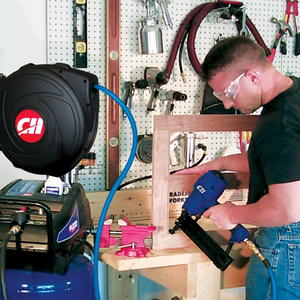 How to mount air hose reel to wall